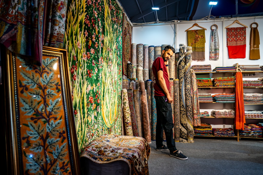 6月24日拍攝的第9屆中國—南亞博覽會印度展區一景。新華社記者 胡超 攝