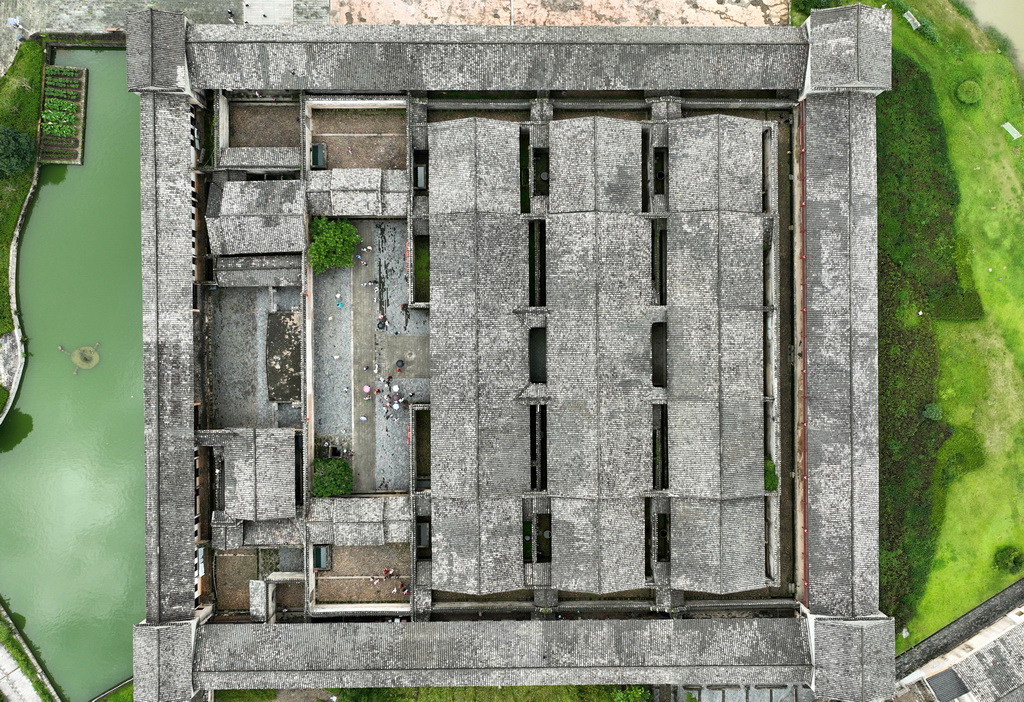 這是位于龍南市關西鎮的關西新圍（6月19日攝，無人機照片）。