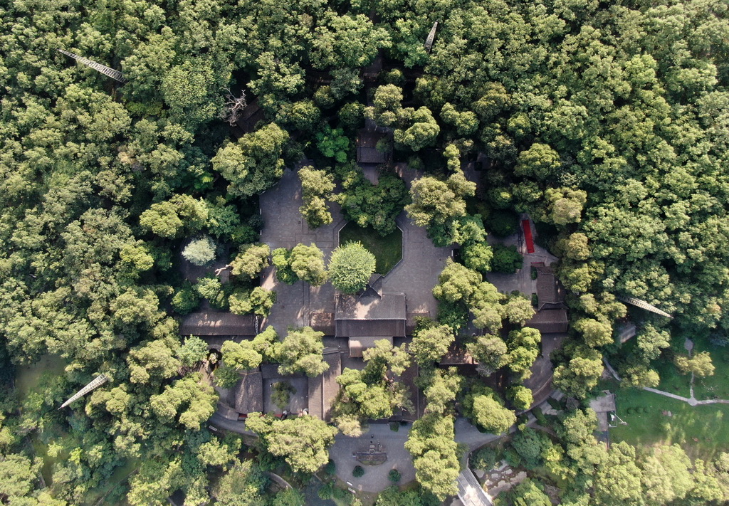 位于漢中市勉縣的武侯墓（7月22日攝，無人機照片）。