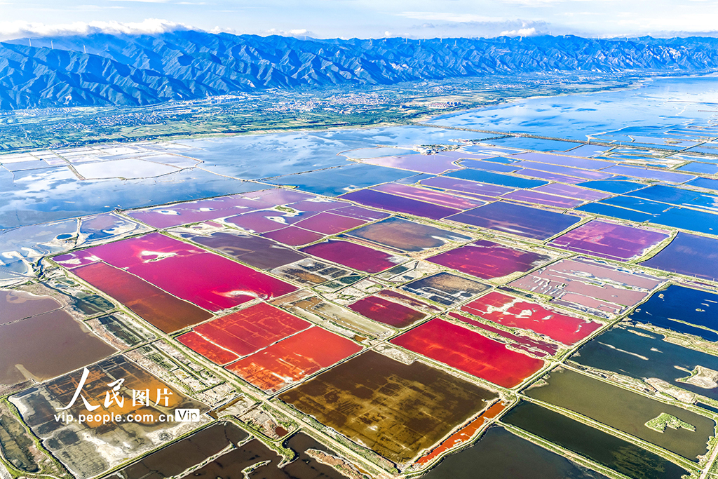 山西運城：鹽湖絢麗多彩