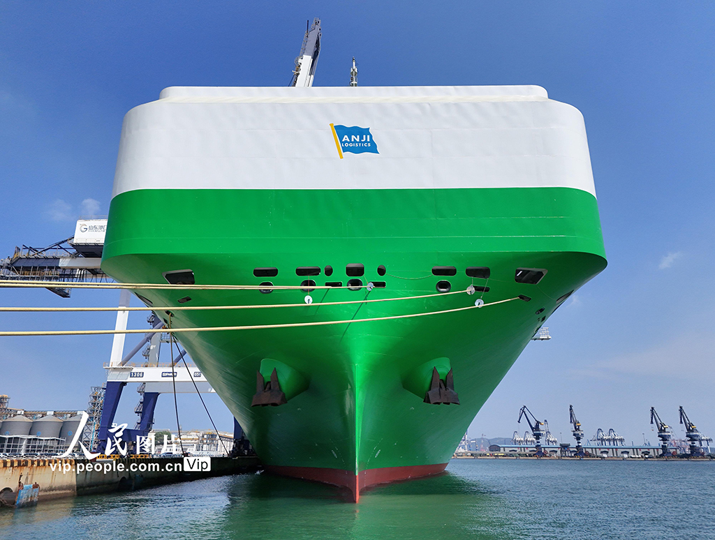 山東煙臺:全球最大9500車位汽車運輸船抵港裝車【2】