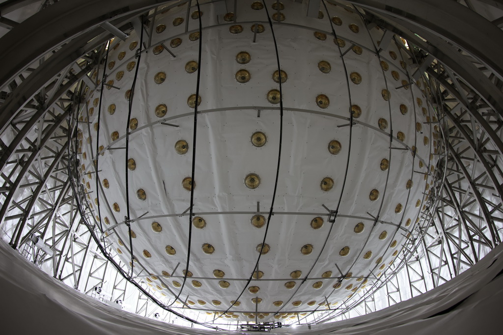 這是江門中微子實驗中心探測器（2024年12月16日攝）。新華社記者 金立旺 攝