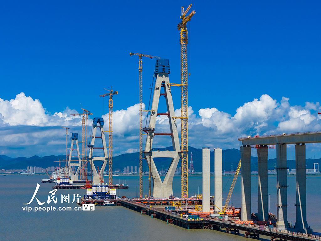 浙江舟山:六橫公路大橋二期工程建設正酣【2】