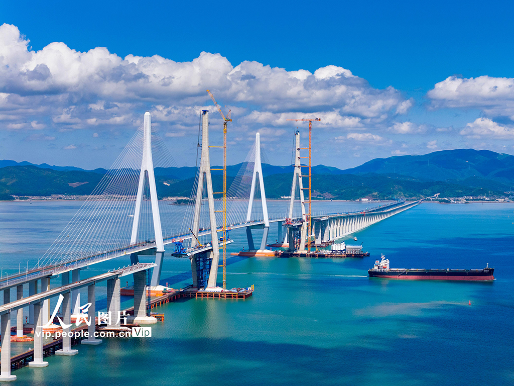 浙江寧波:市域鐵路象山港跨海大橋建設正酣【2】