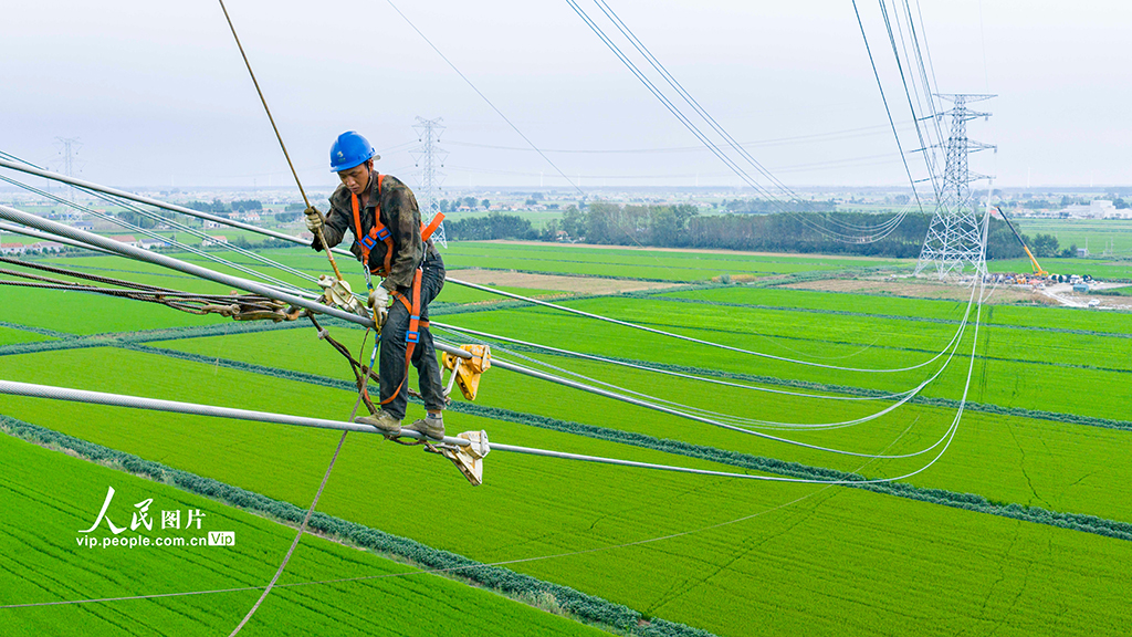 江蘇鹽城:濱海電廠送出工程建設忙【4】