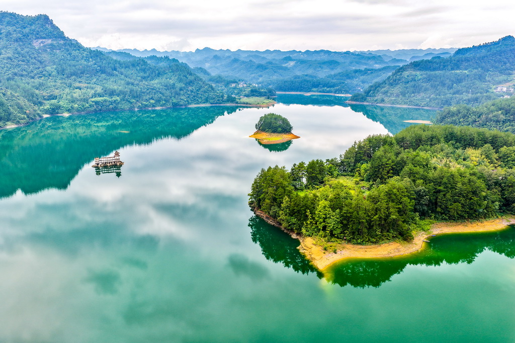 這是9月9日拍攝的小南海濕地自然保護區景色（無人機照片）。