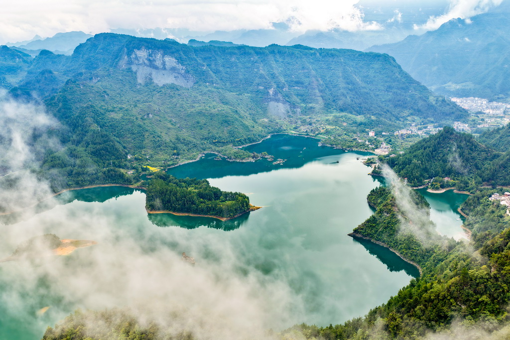 這是9月9日拍攝的小南海濕地自然保護區景色（無人機照片）。