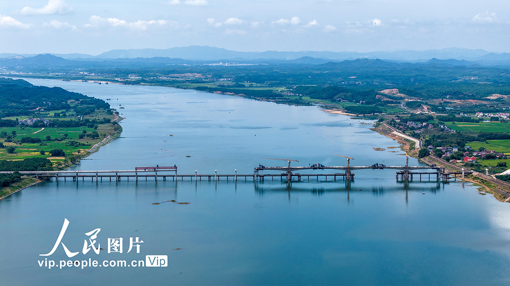 江西峽江:贛江仁和大橋建設如火如荼【2】