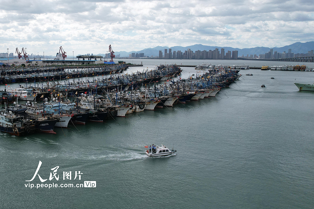 福建廈門：漁船進港人員上岸 應對臺風“樺加沙”【2】