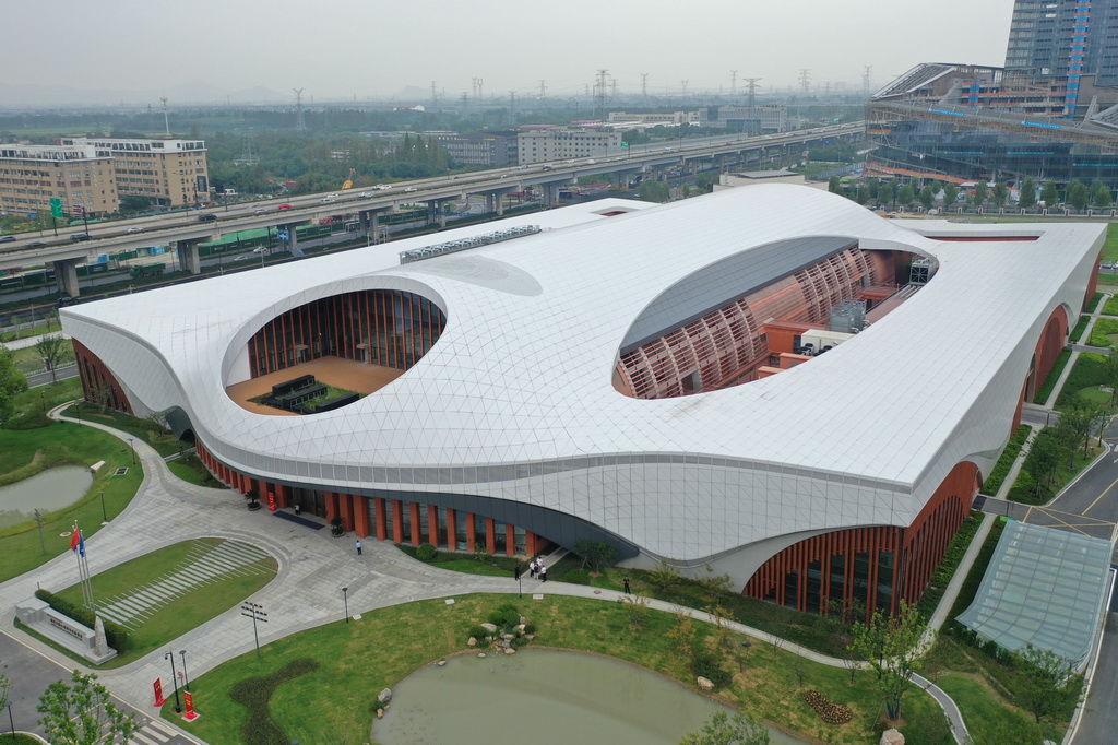 9月29日拍攝的國家重大科技基礎設施——超重力離心模擬與實驗裝置外景（無人機照片）。