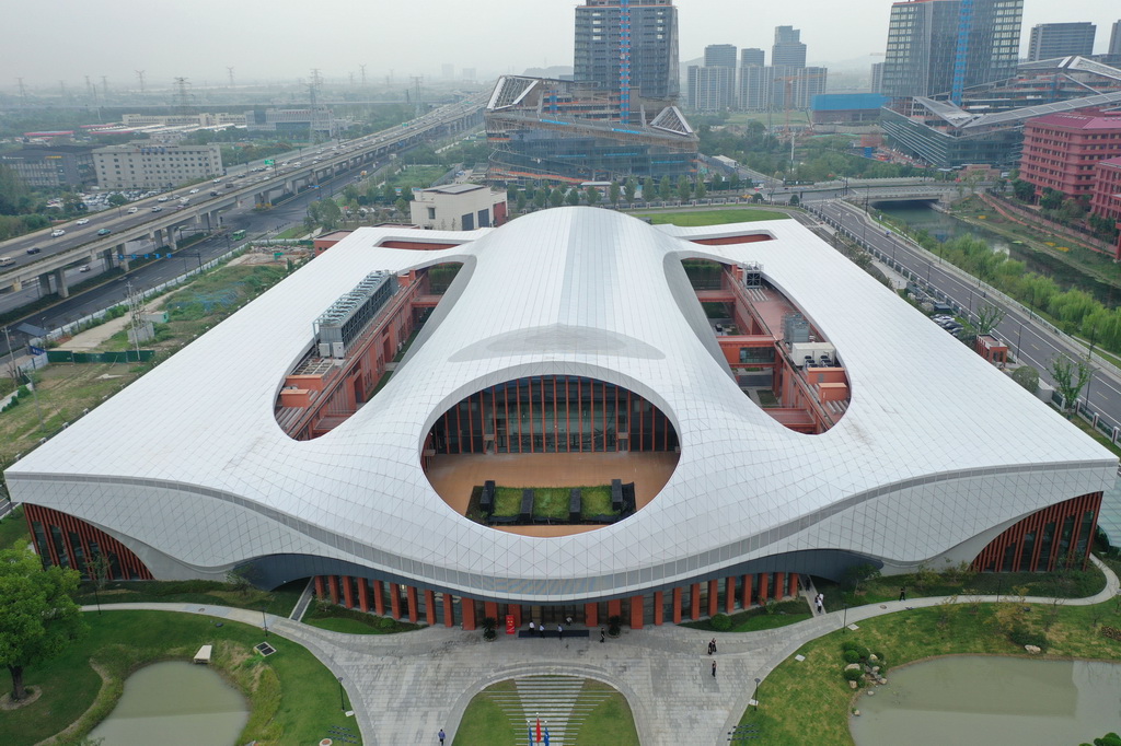 9月29日拍攝的國家重大科技基礎設施——超重力離心模擬與實驗裝置外景（無人機照片）。