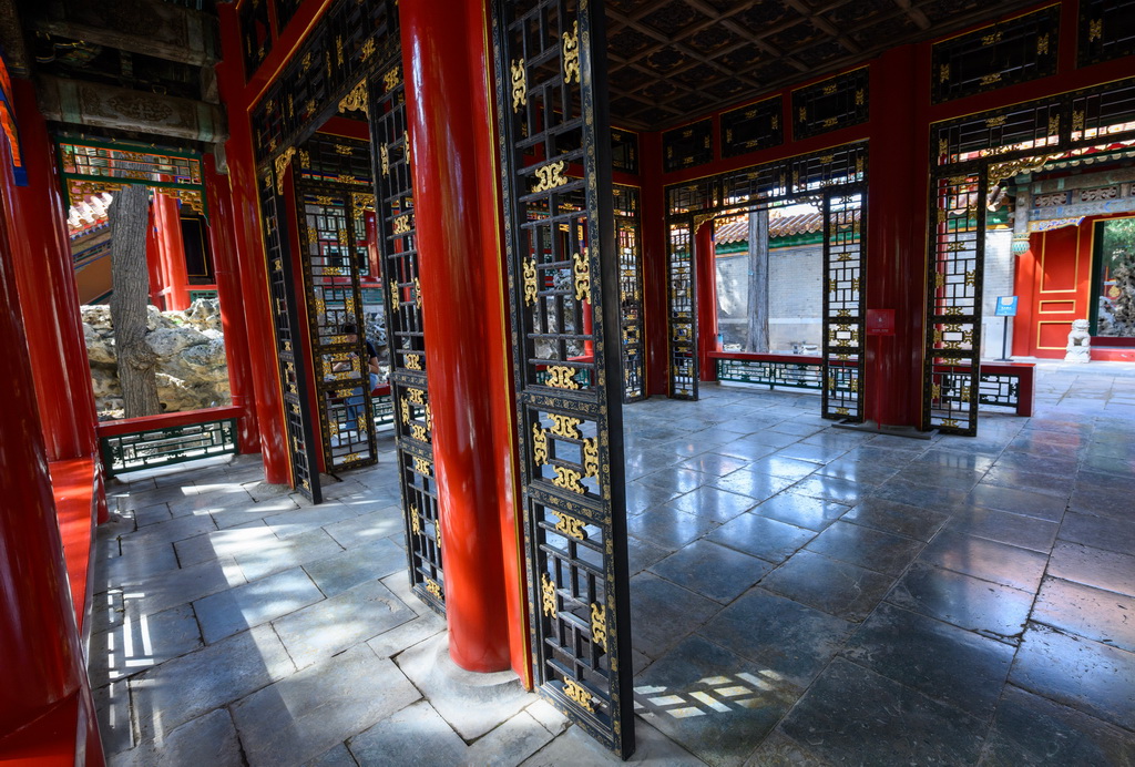 這是寧壽宮花園一角（9月29日攝）。