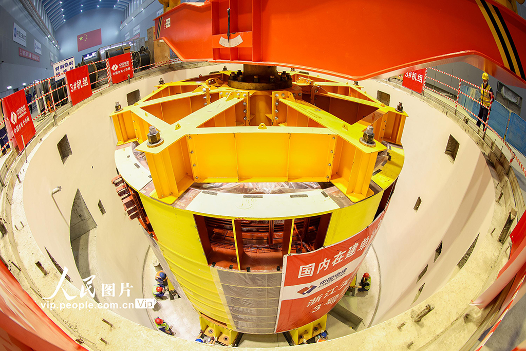 浙江臺州:天臺抽水蓄能電站3號機定子吊裝圓滿完成【7】