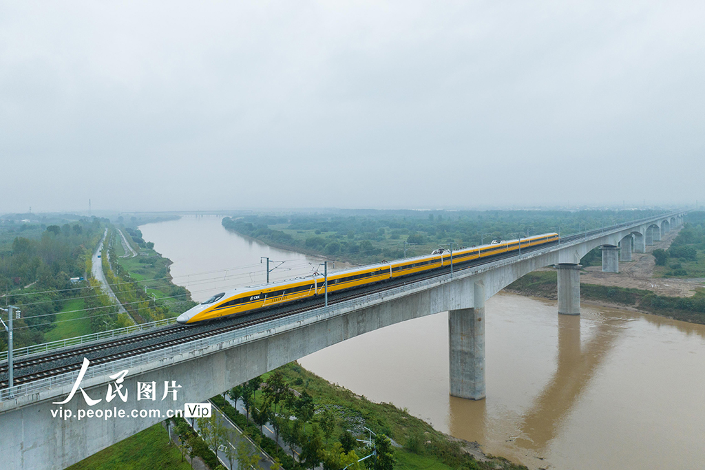 陜西西安：西延高鐵啟動時速385公里提速試驗