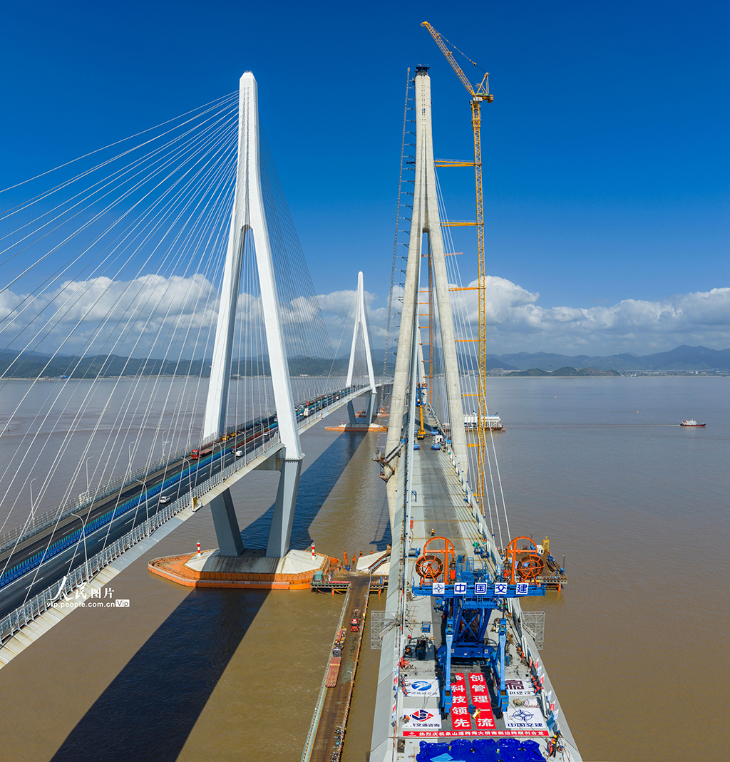 浙江寧波:象山港跨海大橋南側邊跨合龍【3】