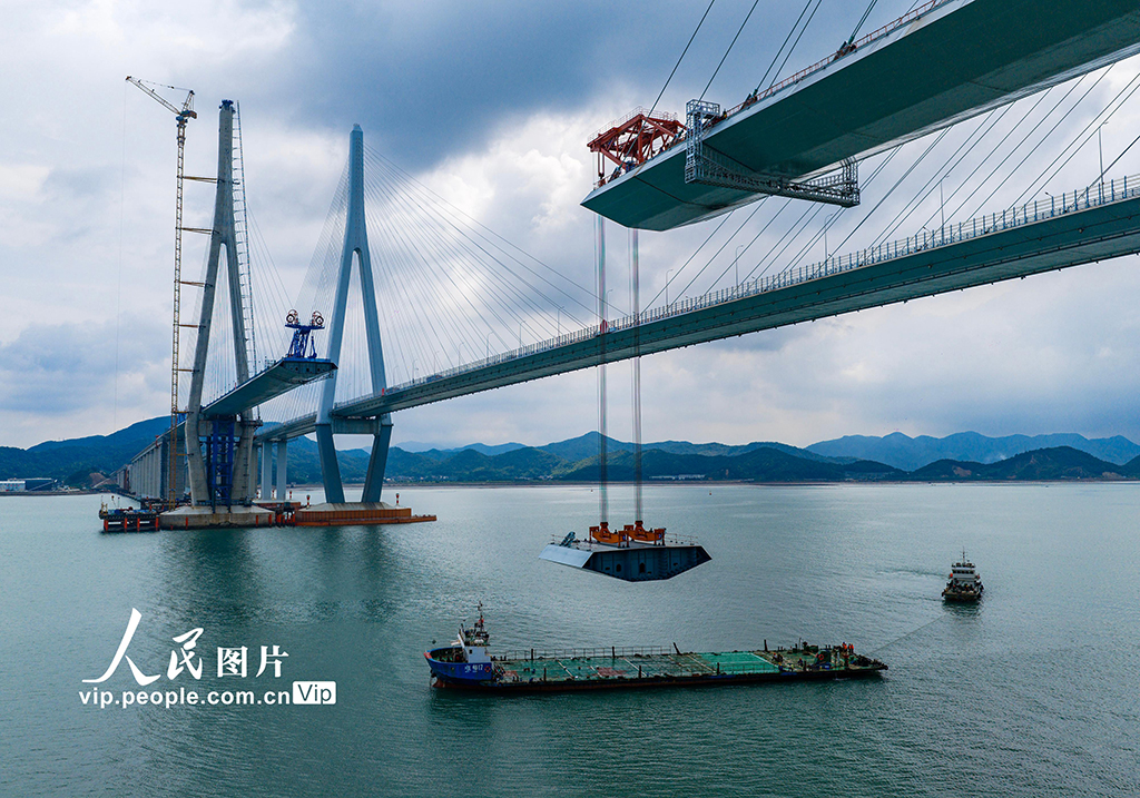 浙江寧波:象山港跨海大橋北側邊跨合龍【12】
