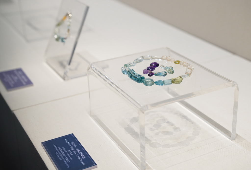 這是10月21日在廣西合浦漢代文化博物館拍攝的串飾。