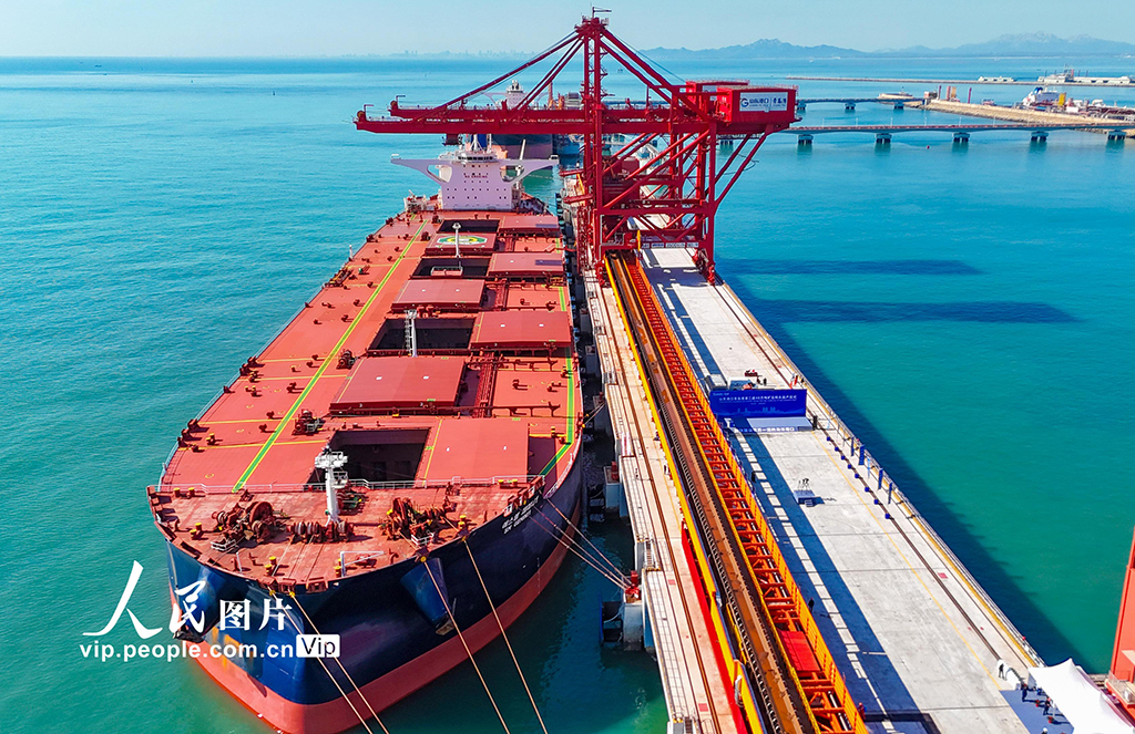 全國首個40萬噸干散貨數智碼頭在山東港口青島港投產【3】