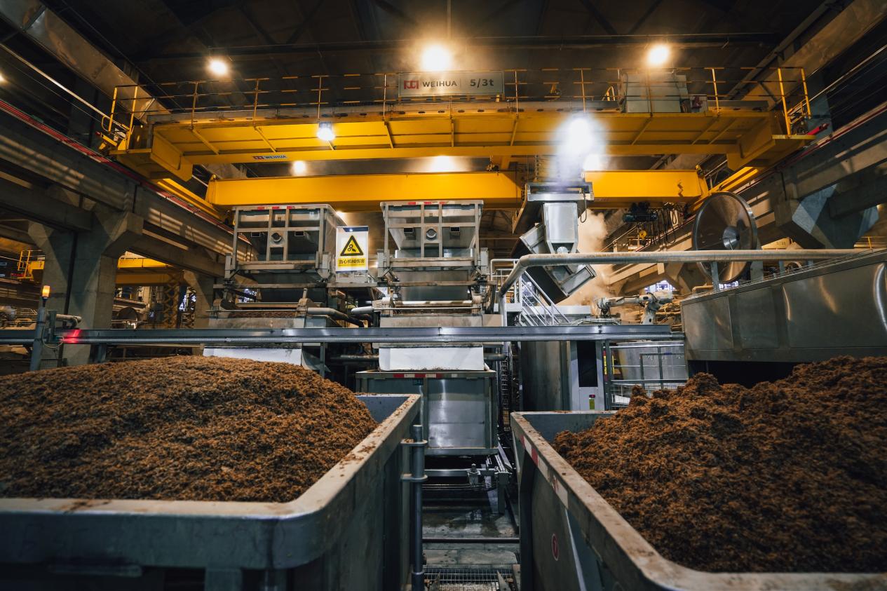 水井坊邛崍全產業鏈基地，傳統工藝與現代設備實現精準融合。陳柏全攝