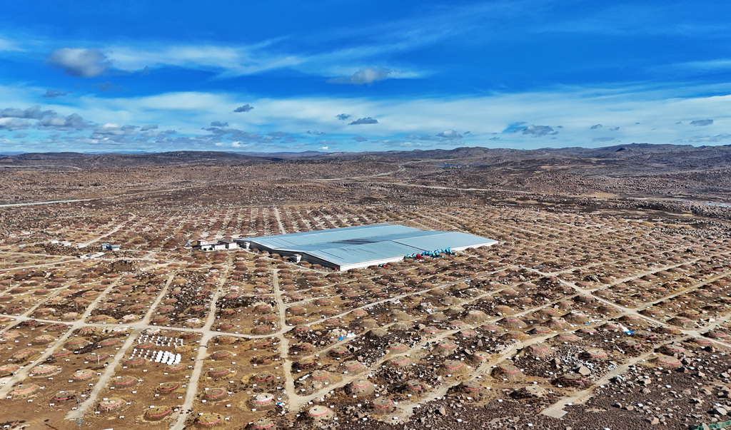 10月28日拍攝的高海拔宇宙線觀測站（無人機照片）。