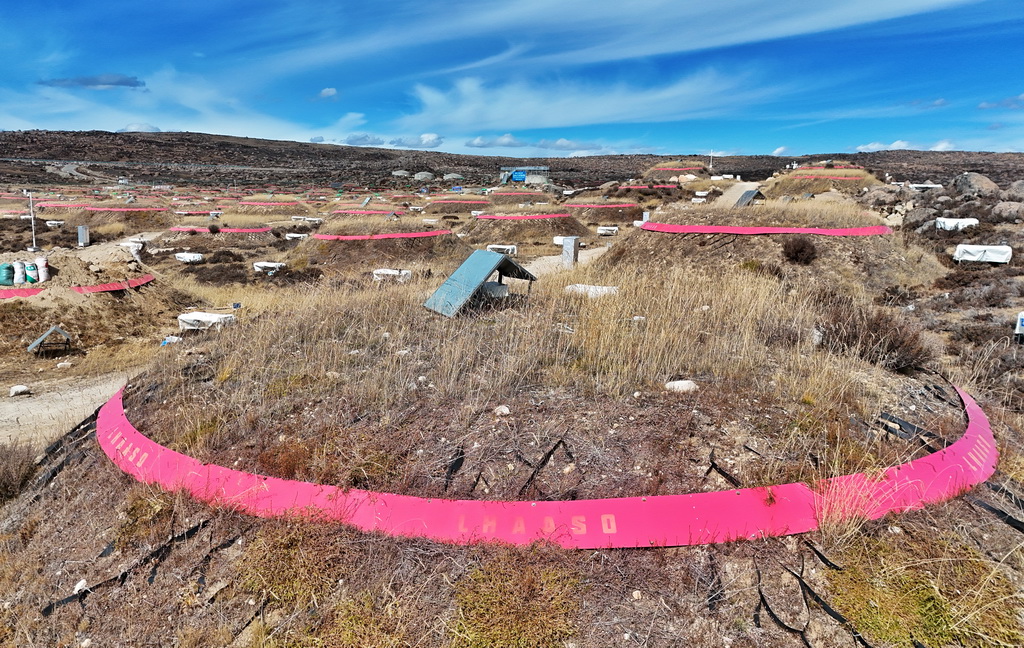 10月28日拍攝的高海拔宇宙線觀測站（無人機照片）。