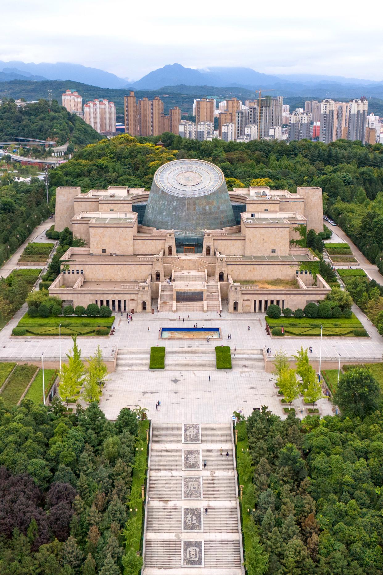 寶雞青銅器博物院（無人機照片，2024年9月5日攝）。新華社記者 鄒競一 攝